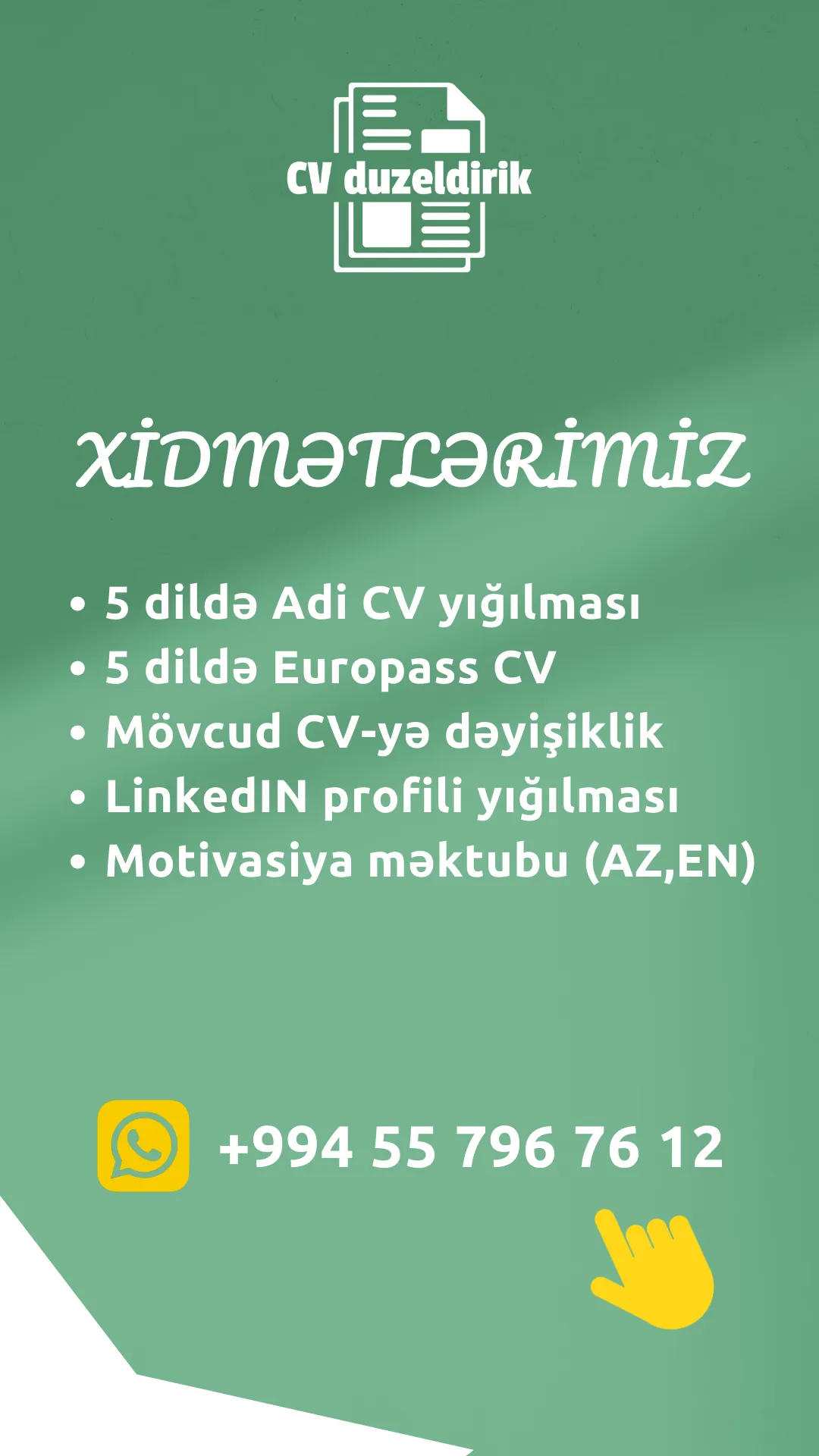 CV yığmaq 