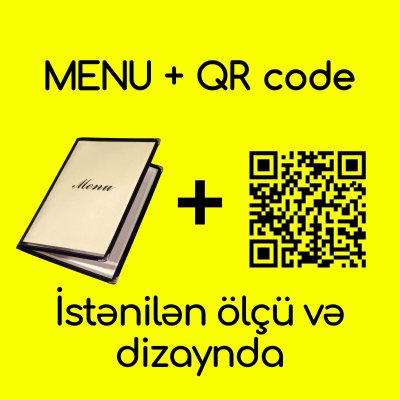 Restoran menyularının dizaynı (QR code daxil)