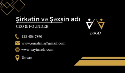 Biznesləriniz üçün kartvizitlərin dizaynı. 